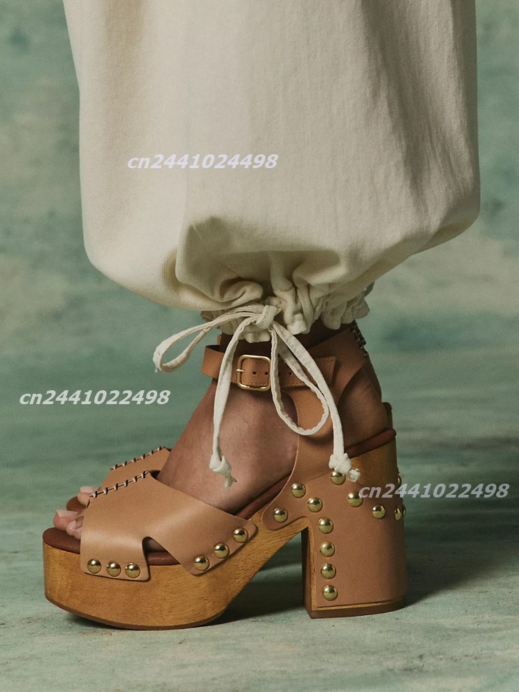 Geta Wooden Sandal - Sandales à plateforme pour femmes avec