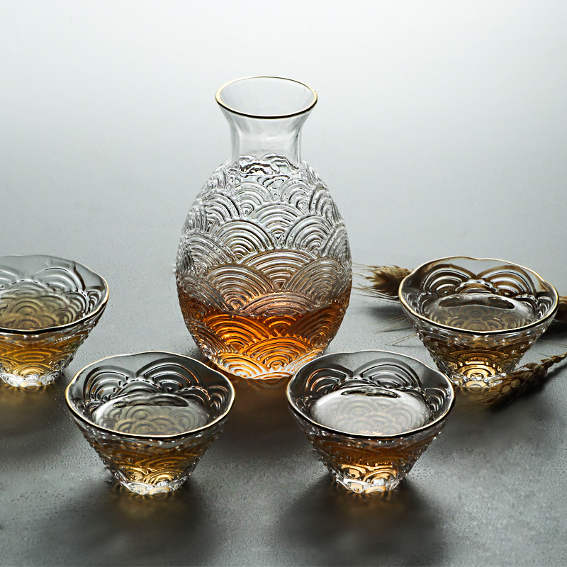 Japanese Pottery - Ensemble de pot à saké japonais
