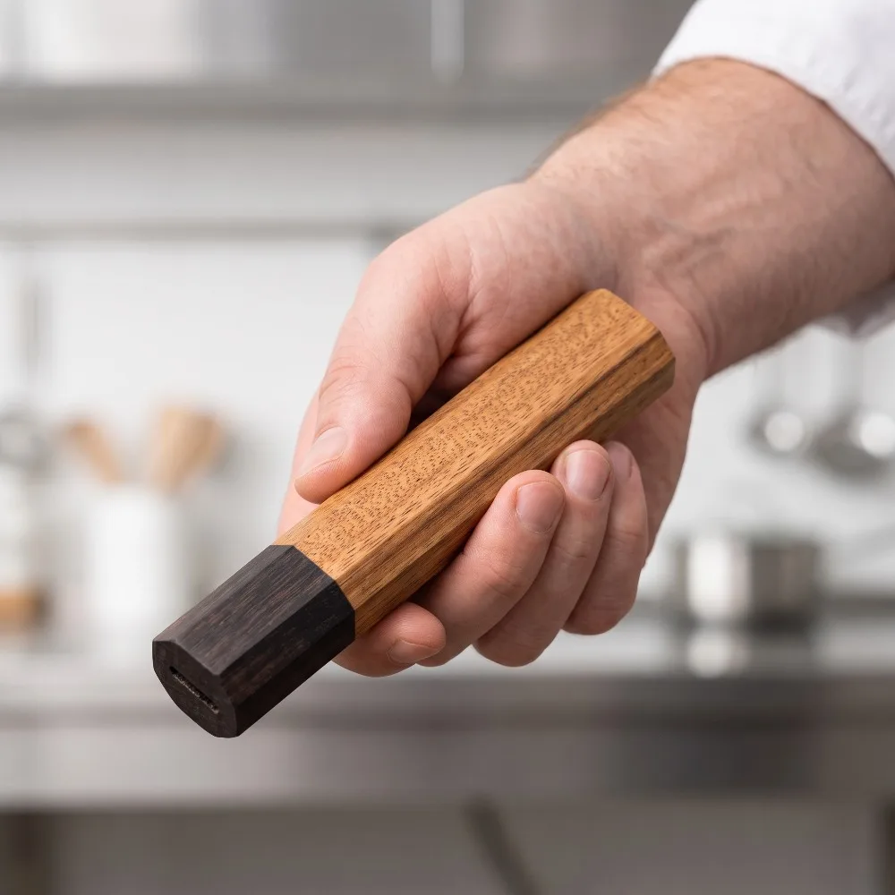 Manche octogonal en bois massi - Japanese Knife avis et prix