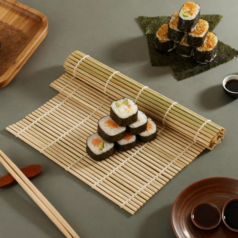 Tapis à Sushi carré en bambou  - Sushi Making Kit avis et prix