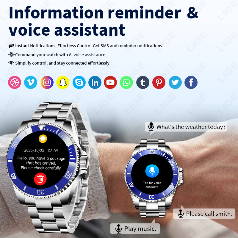 Montre connectée de luxe LIGE  - Japanese Luxury Lifestyle avis et prix