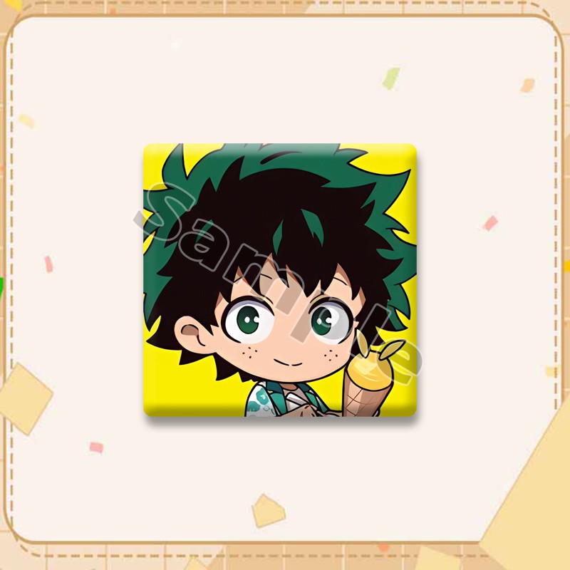 Badge carré Ochaco Izuku Shoto - Furoshiki avis et prix