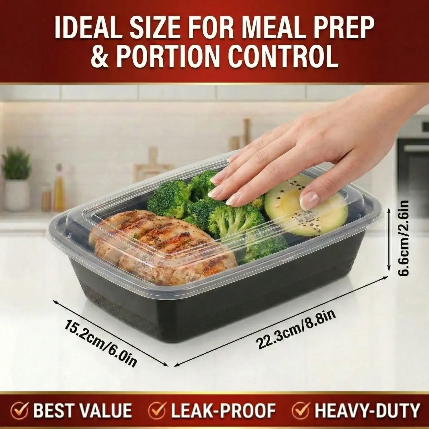 10/100 pièces, boîtes rectangu - Bento Box avis et prix